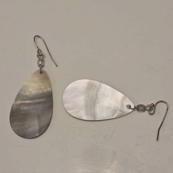 Women's Handmade Mother-of-Pearl Iridescent Teardrop Earrings - SML - NWOT - Picture 6 of 10